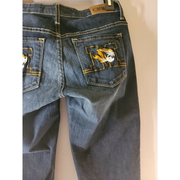 OCJ Mizzou Skinny Jeans Womens Size 26 Regular Missouri Tigers Dark Demin - Picture 4 of 9